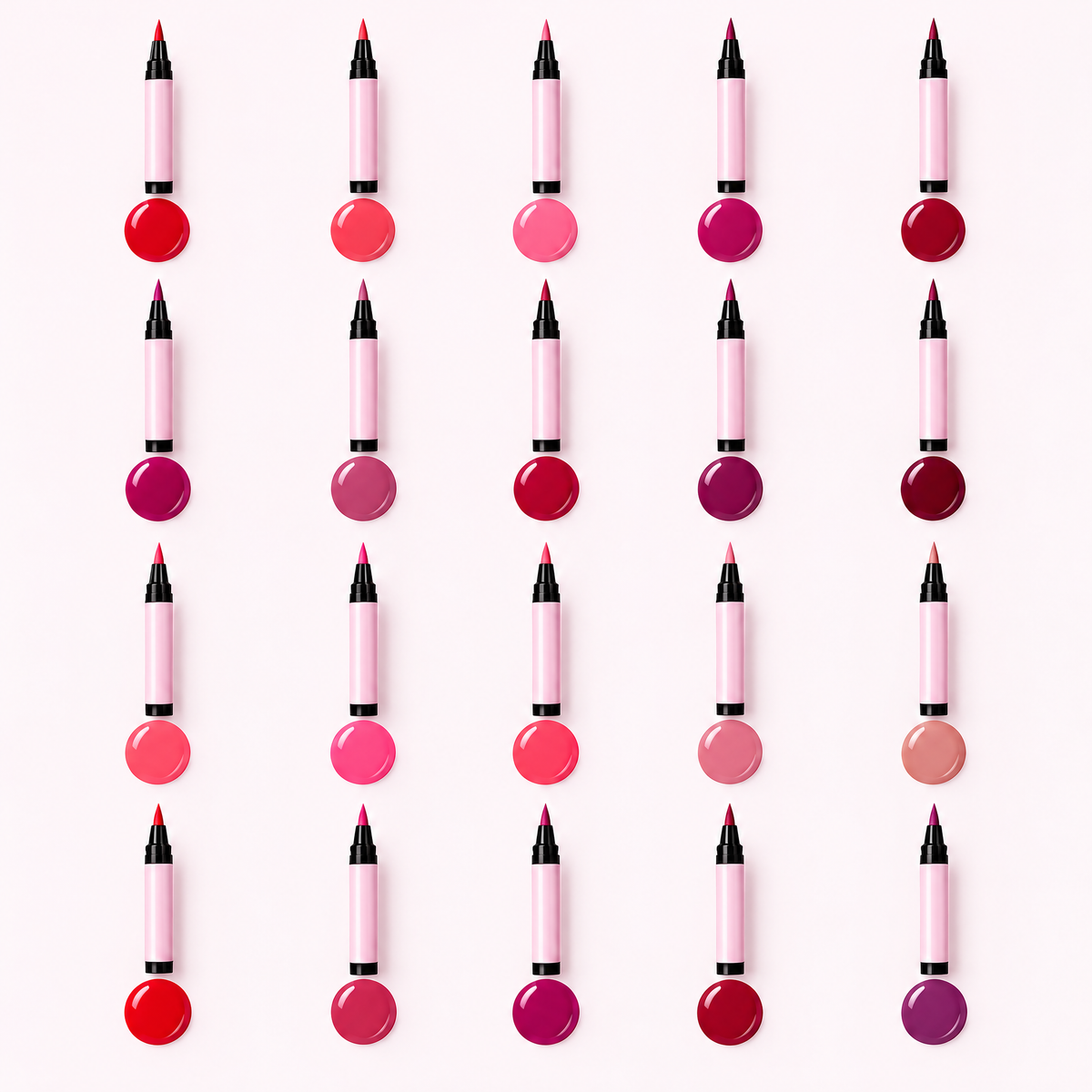 Muestrario de colores de los esmaltes en rotulador